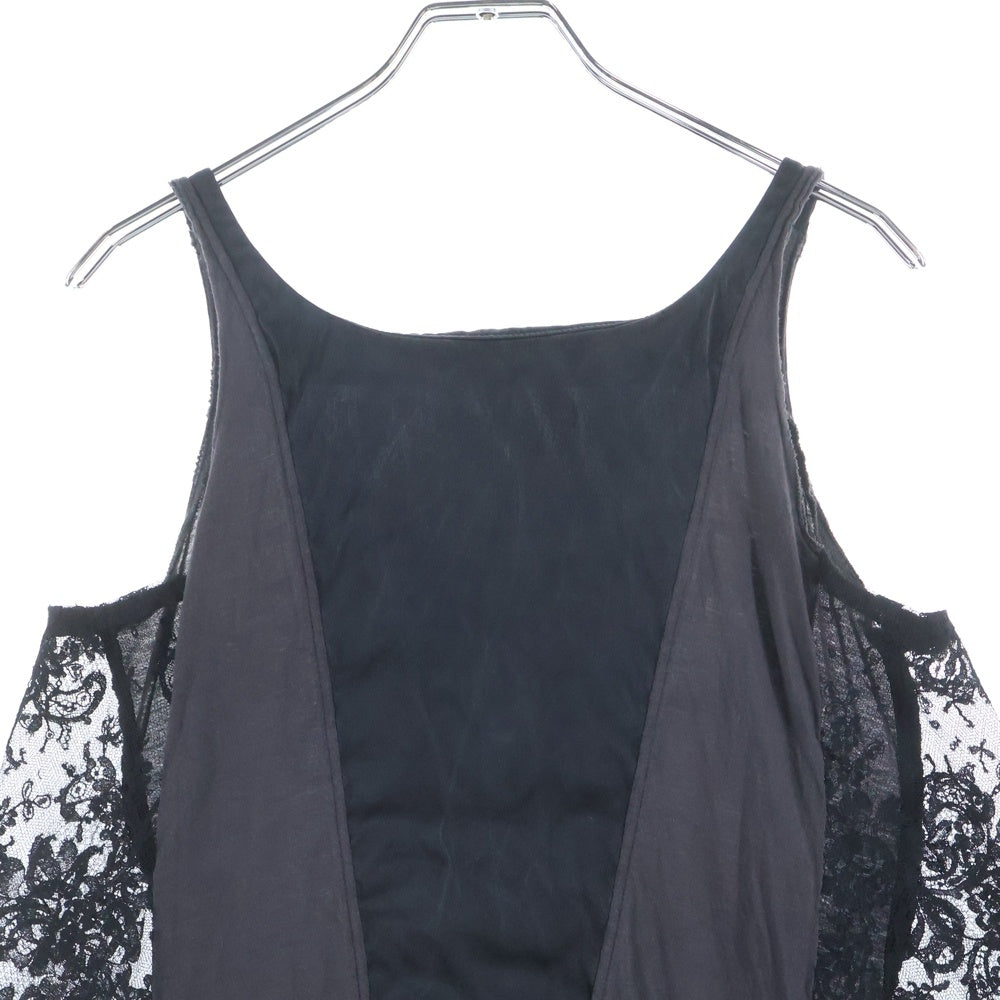 UNDERCOVER(アンダーカバー) 13SS TALKING HEADS STOP MAKING SENSE MINI DRESS レース ノースリーブ ワンピース グレー/ブラック K1804 レディース