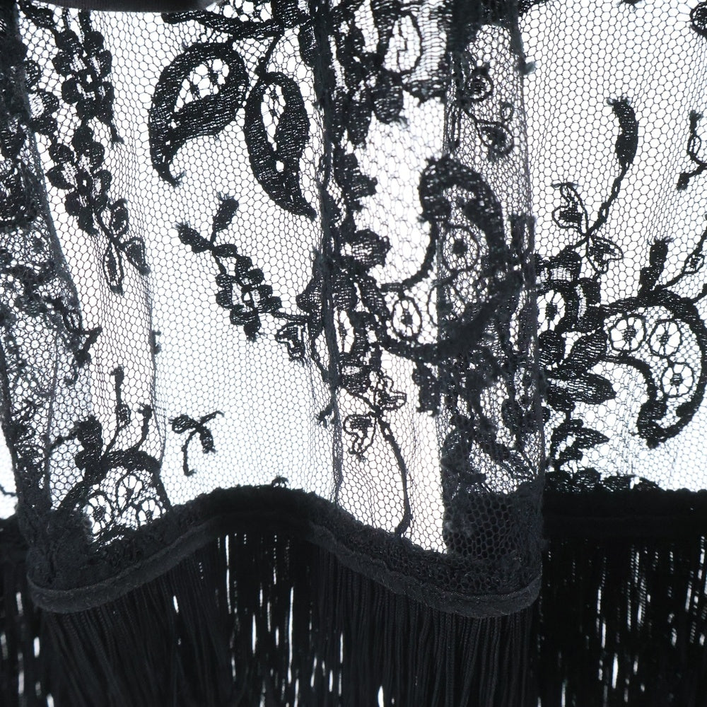 UNDERCOVER(アンダーカバー) 13SS TALKING HEADS STOP MAKING SENSE MINI DRESS レース ノースリーブ ワンピース グレー/ブラック K1804 レディース