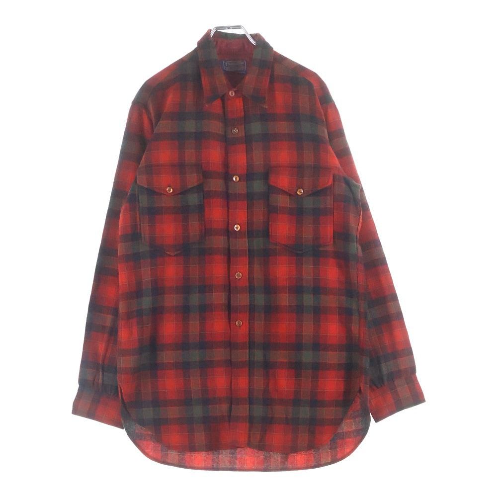 PENDLETON(ペンドルトン) 60S WOOL CHECK L/S SHIRT ウール 長袖 チェック シャツ レッド/カーキ/ブラック