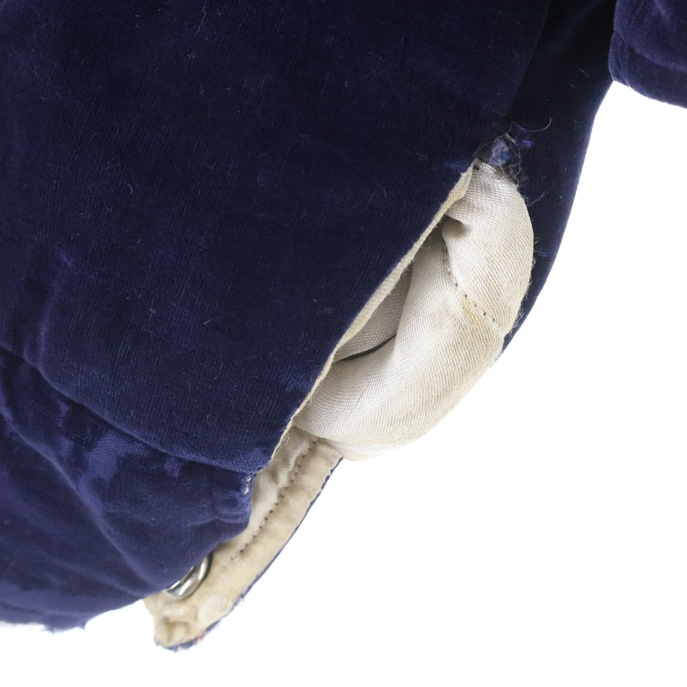 VINTAGE(ヴィンテージ) 50S SOUVENIR JACKET OKINAWA YKK 龍 鷹 鷲 襟付き 襟刺しゅう バタフライ ジップ 別珍 スカジャン スーベニアジャケット ネイビー