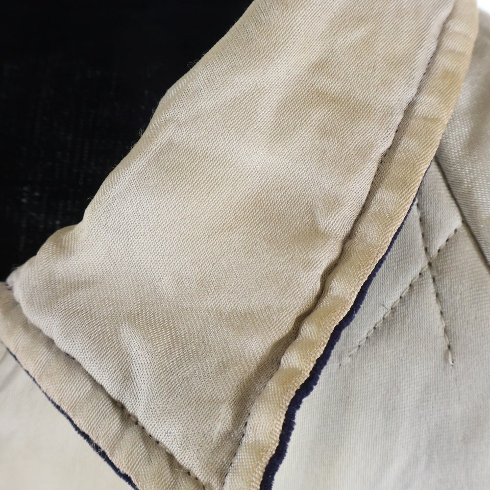 VINTAGE(ヴィンテージ) 50S SOUVENIR JACKET OKINAWA YKK 龍 鷹 鷲 襟付き 襟刺しゅう バタフライ ジップ 別珍 スカジャン スーベニアジャケット ネイビー