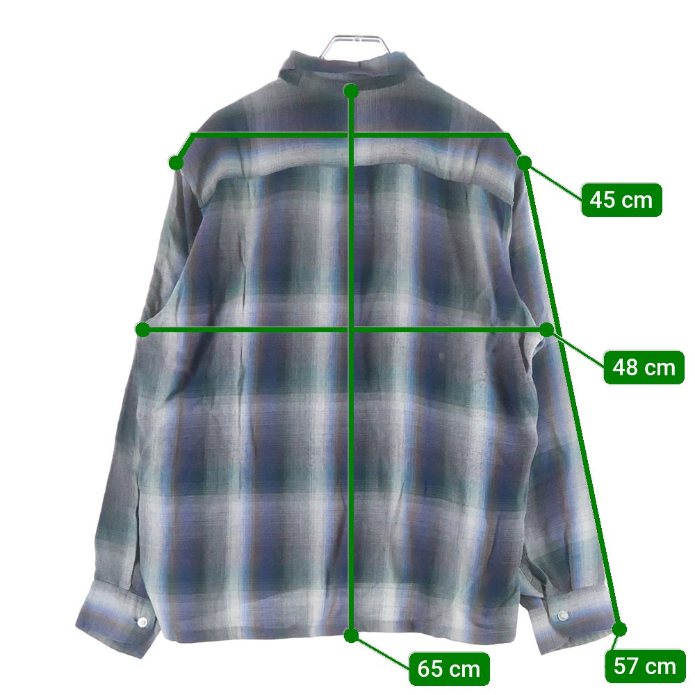 PENNEYS TOWNCRAFT(ぺニーズタウンクラフト) 60S PLUS RAYON OMBRE CHECK L/S SHIRT レーヨン オンブレ 長袖 チェック シャツ ブルー/グレー/ブラウン