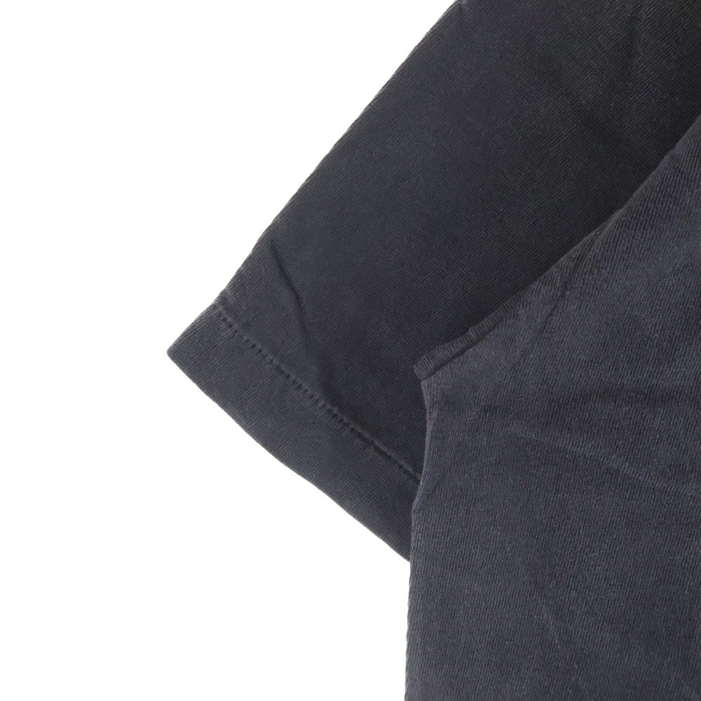 SAINT MICHAEL(セントマイケル) 25SS S/S T-SHIRT DAMAGED 両面プリント 半袖Tシャツ カットソー ブラック SM-HR-0000-017