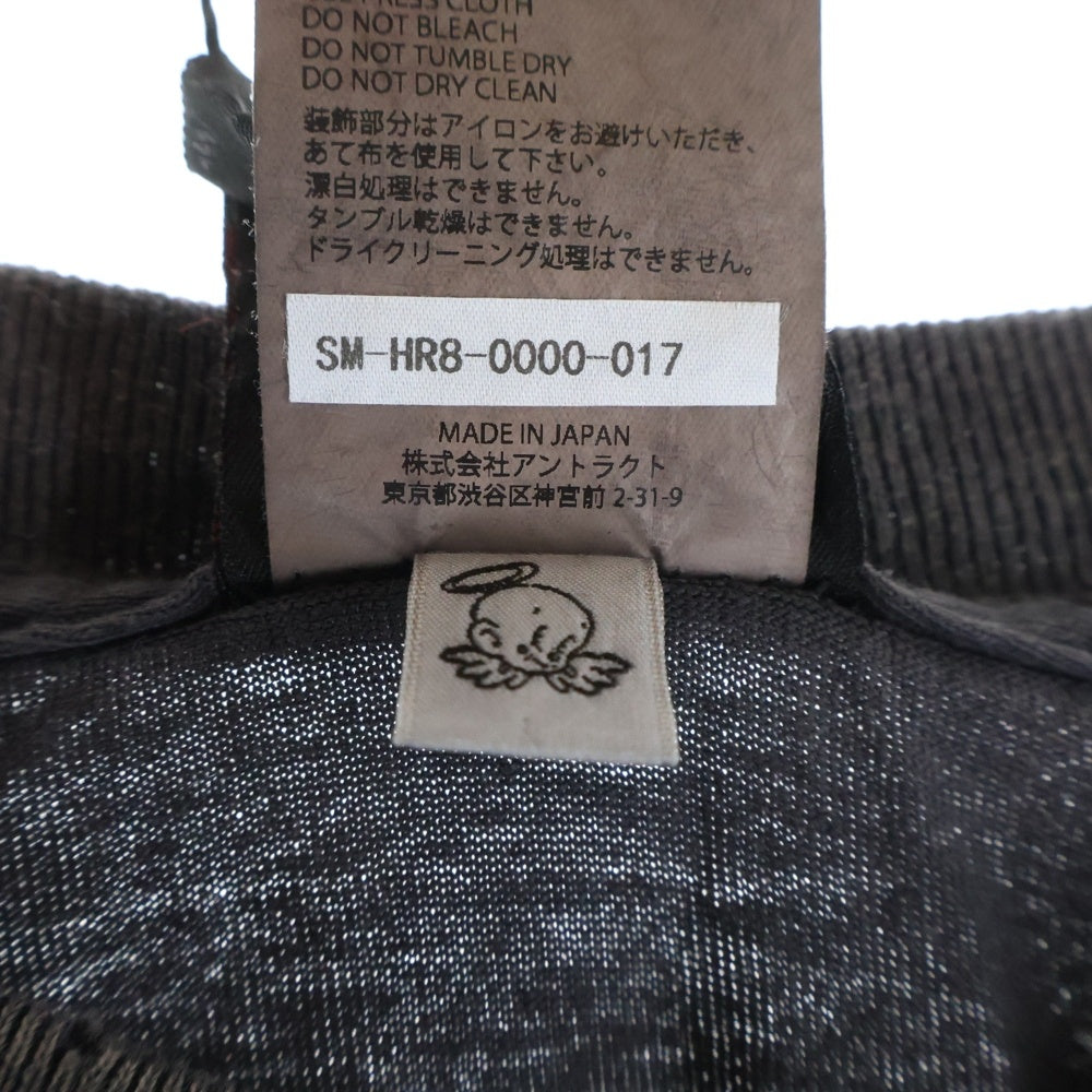 SAINT MICHAEL(セントマイケル) 25SS S/S T-SHIRT DAMAGED 両面プリント 半袖Tシャツ カットソー ブラック SM-HR-0000-017