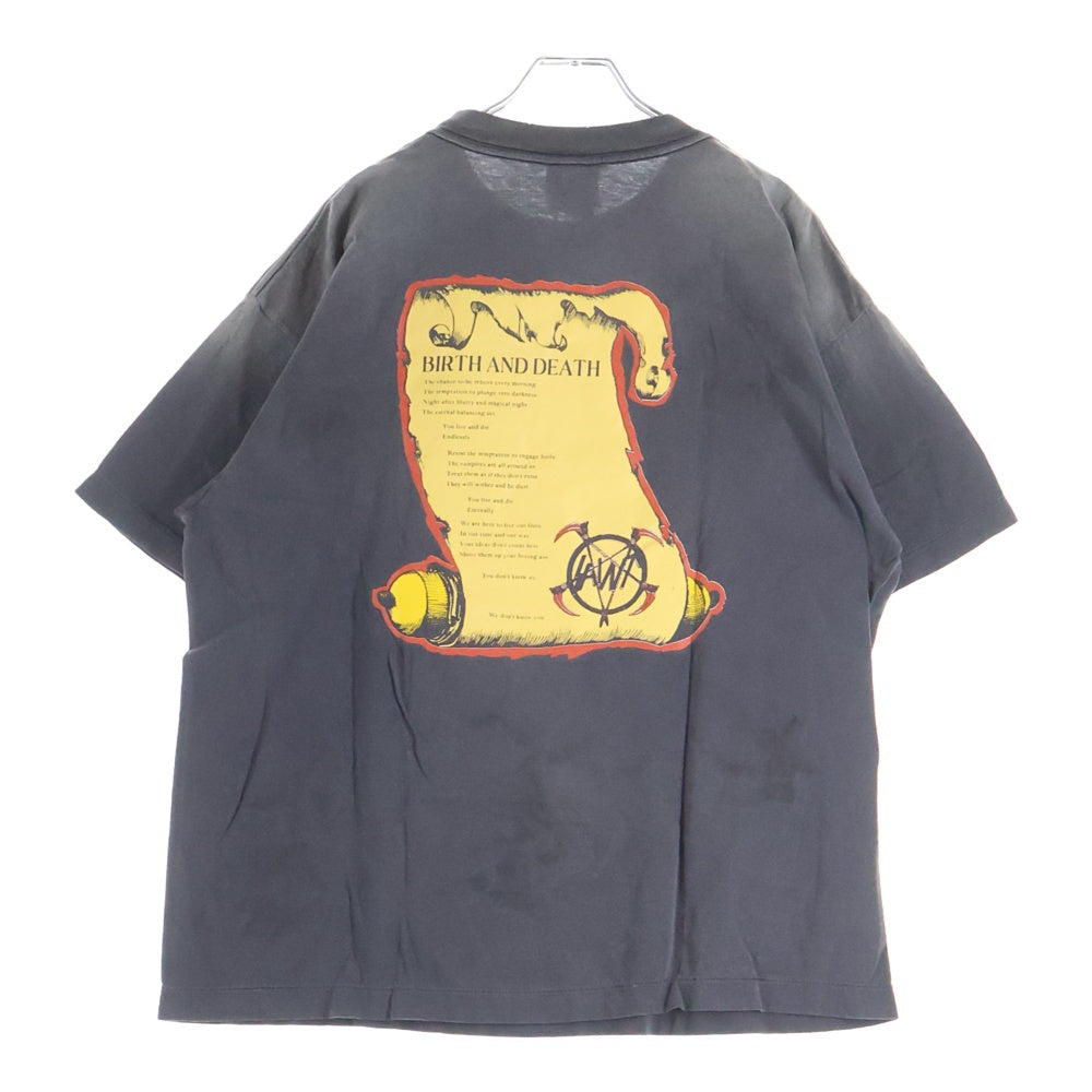 SAINT MICHAEL(セントマイケル) 25AW S/S T-SHIRT BIRTH AND DEATH 両面プリント 半袖Tシャツ カットソー ブラック SM-HR1-0000-007