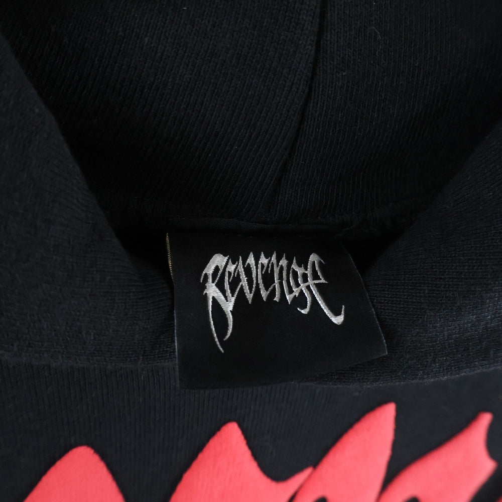 REVENGE GALLERY(リベンジギャラリー) X KILL HOODIE BLACK/RED キル フーディー 両面プリント スウェット パーカー ブラック/レッド