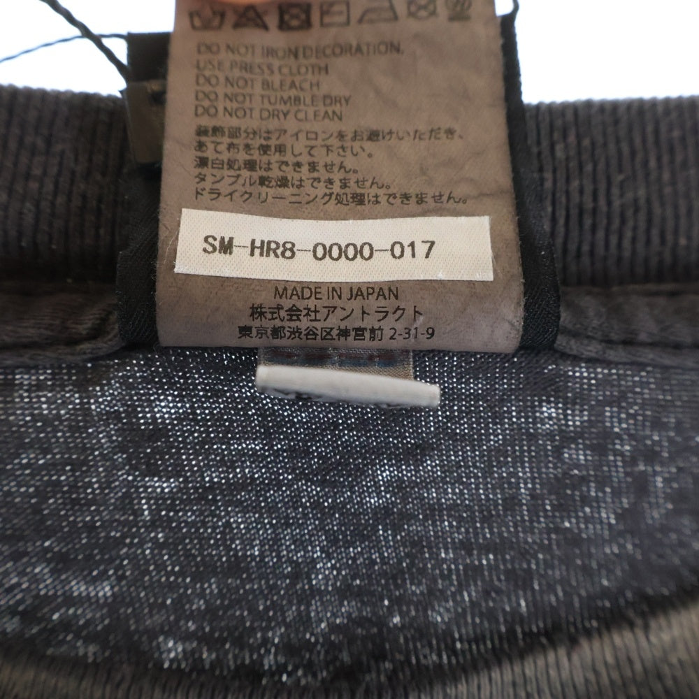 SAINT MICHAEL(セントマイケル) 25SS S/S T-SHIRT DAMAGED 両面プリント 半袖Tシャツ カットソー ブラック SM-HR8-0000-017