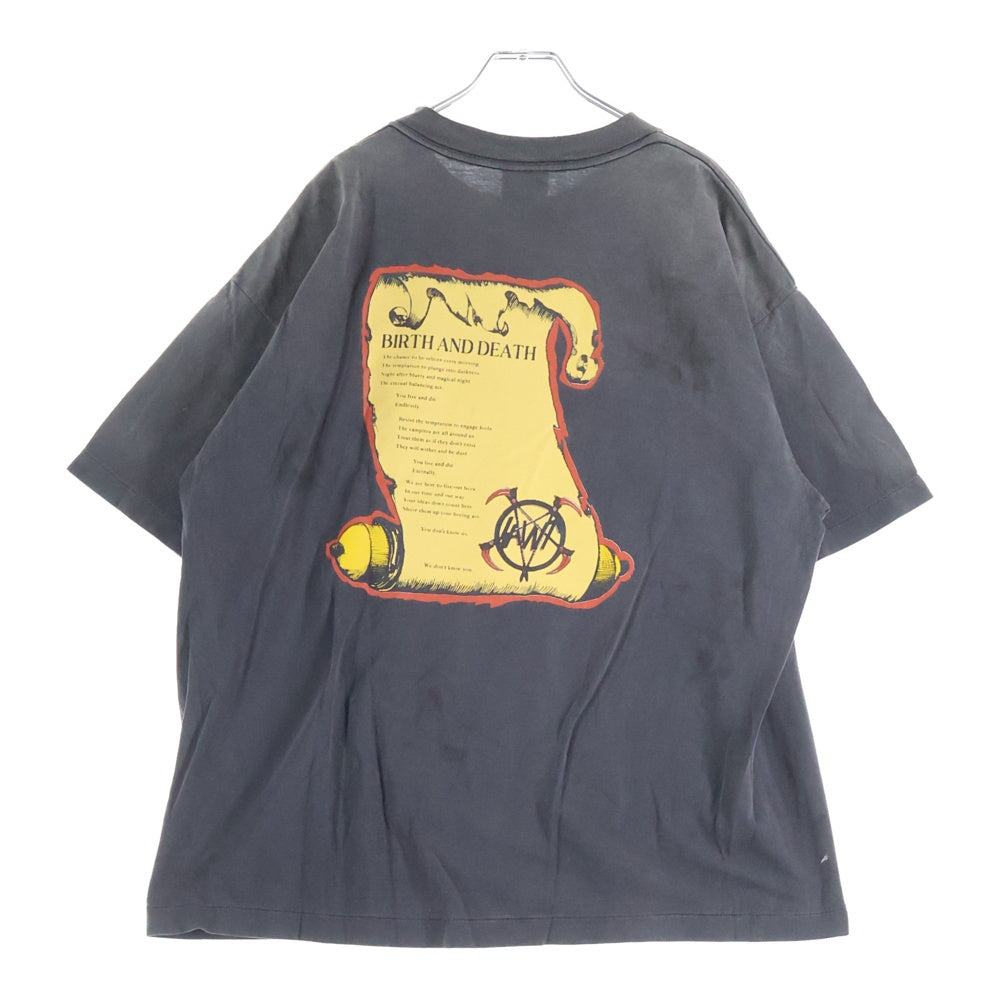 SAINT MICHAEL(セントマイケル) 25AW S/S T-SHIRT BIRTH AND DEATH 両面プリント 半袖Tシャツ カットソー ブラック SM-HR1-0000-007