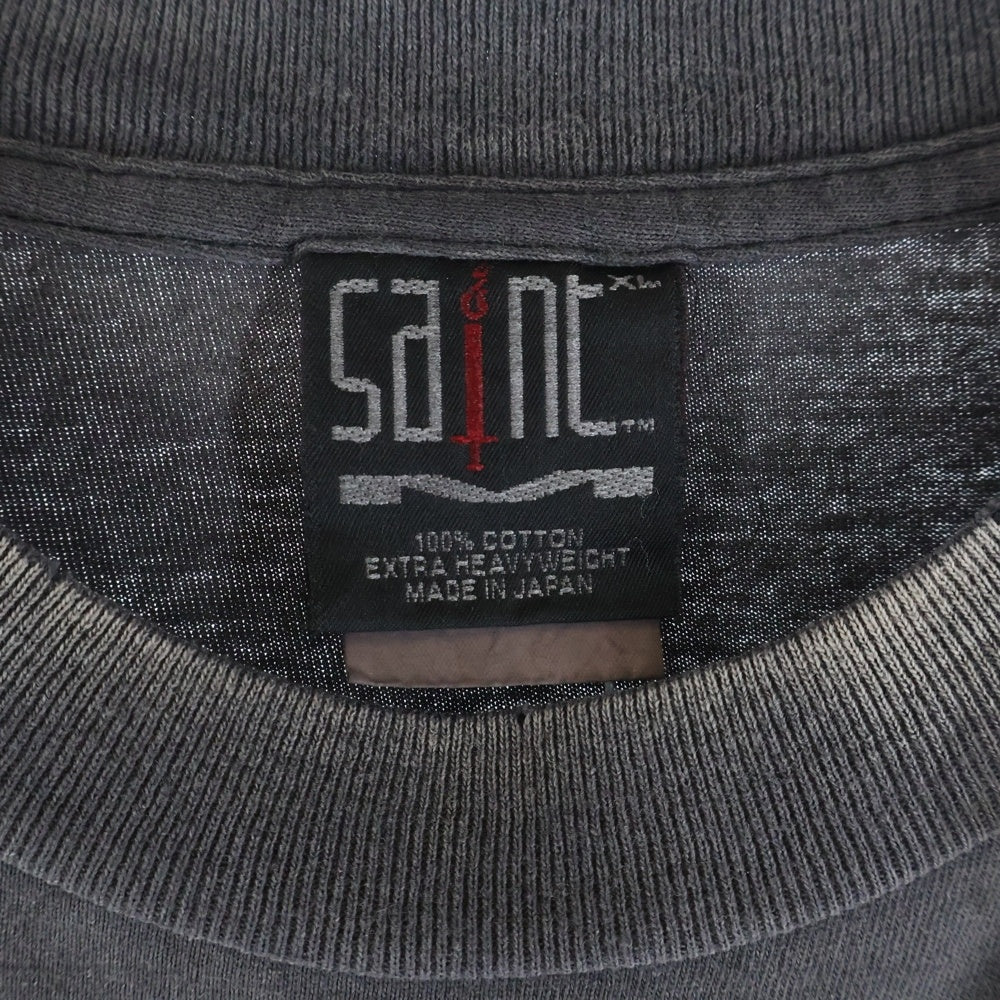 SAINT MICHAEL(セントマイケル) 25AW S/S T-SHIRT BIRTH AND DEATH 両面プリント 半袖Tシャツ カットソー ブラック SM-HR1-0000-007