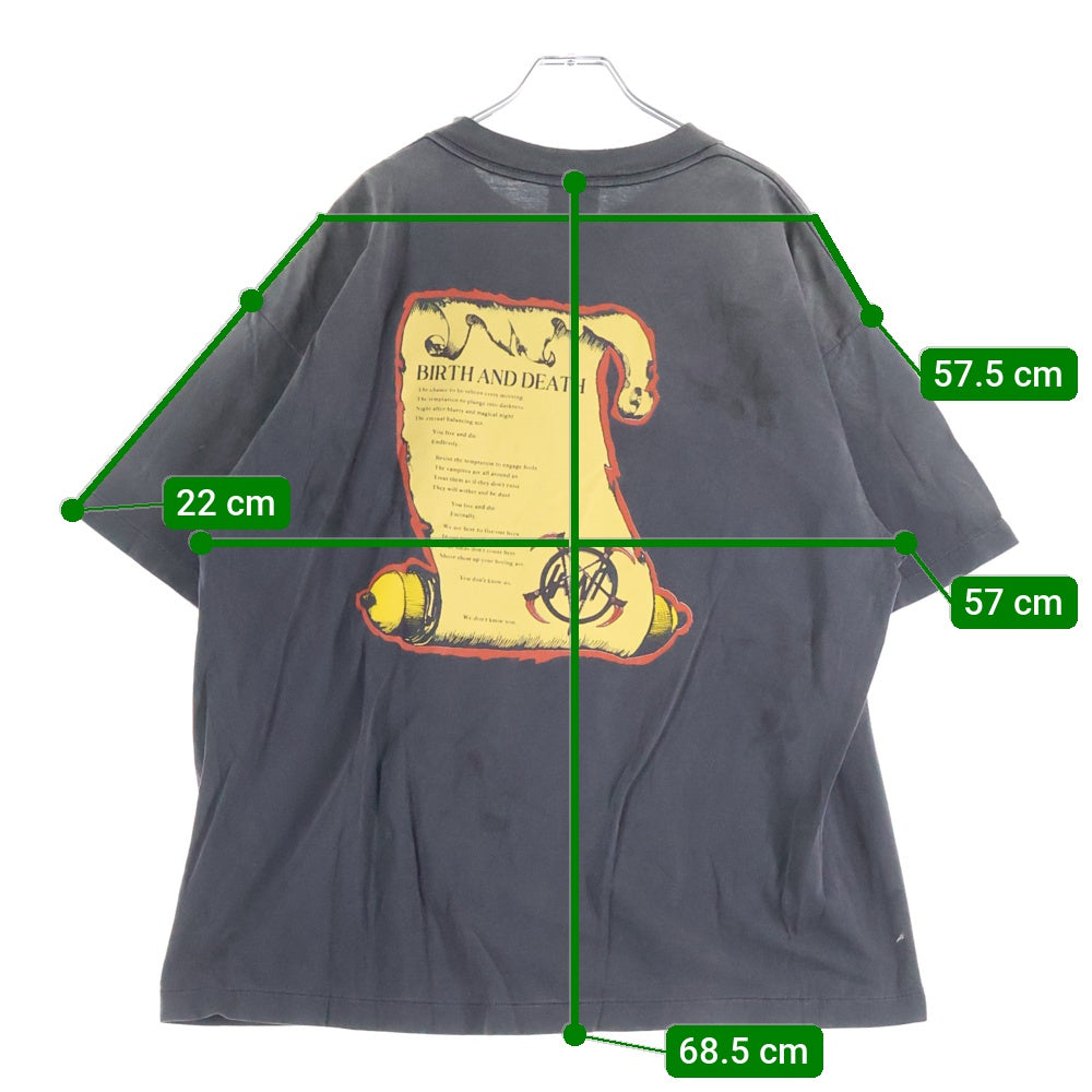 SAINT MICHAEL(セントマイケル) 25AW S/S T-SHIRT BIRTH AND DEATH 両面プリント 半袖Tシャツ カットソー ブラック SM-HR1-0000-007