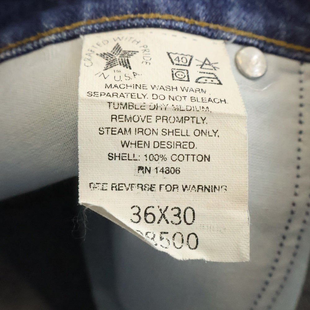 CARHARTT(カーハート) 80S VINTAGE DENIM PANTS TALONジップ USA製 星タグ デニムパンツ インディゴ P8500