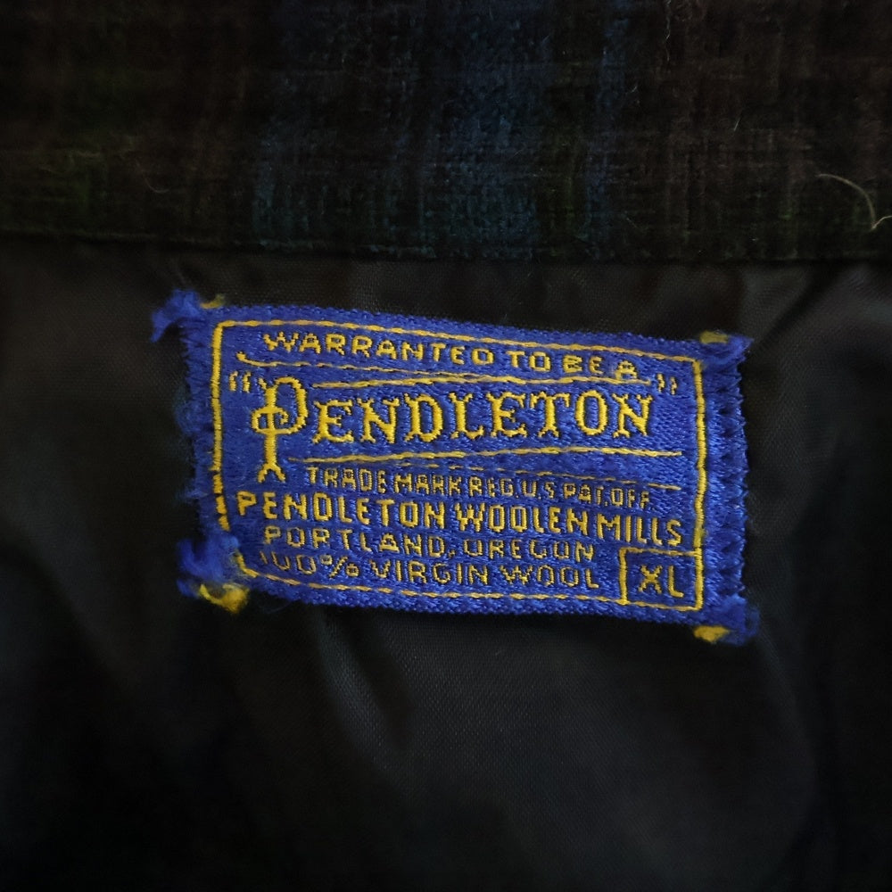 PENDLETON(ペンドルトン) 50-60S VINTAGE WOOL CHECK L/S SHIRT ウール チェック 長袖 シャツ ブルー/ブラウン/グリーン