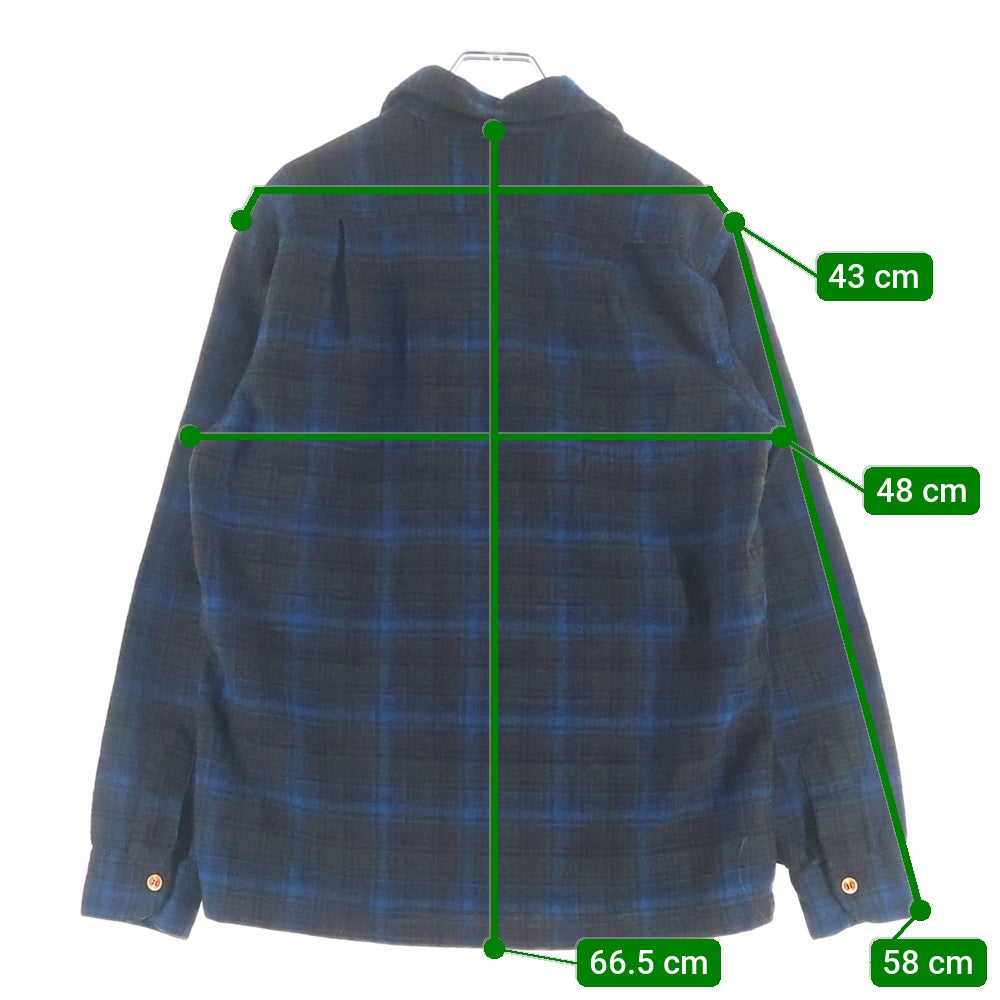 PENDLETON(ペンドルトン) 50-60S VINTAGE WOOL CHECK L/S SHIRT ウール チェック 長袖 シャツ ブルー/ブラウン/グリーン