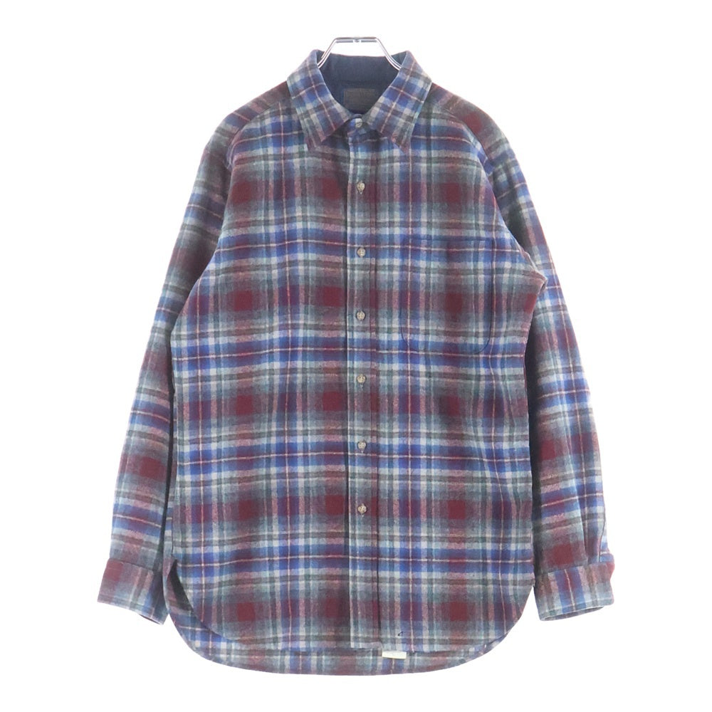 PENDLETON(ペンドルトン) 70S VINTAGE WOOL CHECK L/S SHIRT ウール チェック 長袖 シャツ レッド/ブルー/グレー
