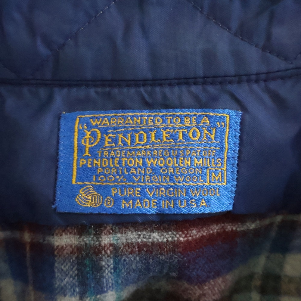 PENDLETON(ペンドルトン) 70S VINTAGE WOOL CHECK L/S SHIRT ウール チェック 長袖 シャツ レッド/ブルー/グレー