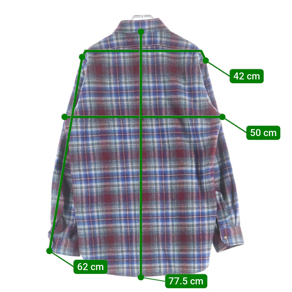 PENDLETON(ペンドルトン) 70S VINTAGE WOOL CHECK L/S SHIRT ウール チェック 長袖 シャツ レッド/ブルー/グレー