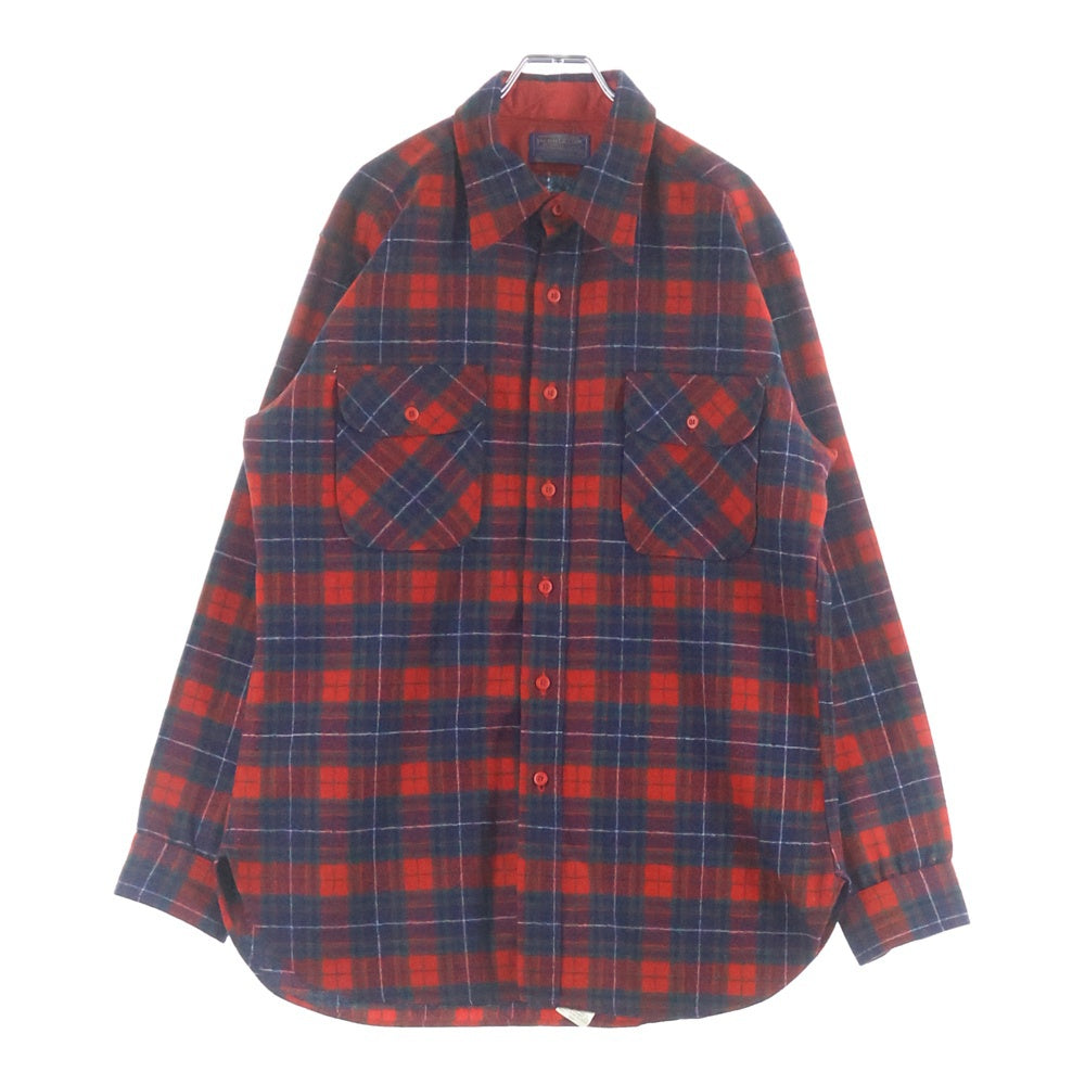 PENDLETON(ペンドルトン) 70S VINTAGE WOOL CHECK L/S SHIRT ウール チェック 長袖 シャツ レッド/グリーン/ネイビー