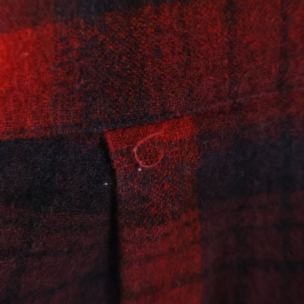 PENDLETON(ペンドルトン) 70S VINTAGE WOOL CHECK L/S SHIRT ウール チェック 長袖 シャツ レッド/ブラック