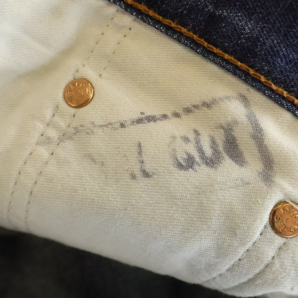 Levi's(リーバイス) 80-90S ZIP UP DENIM PANTS ボタン裏刻印359 ギャラ入り 両面タブ スモールe 耳無し ジップフライデニムパンツ インディゴ