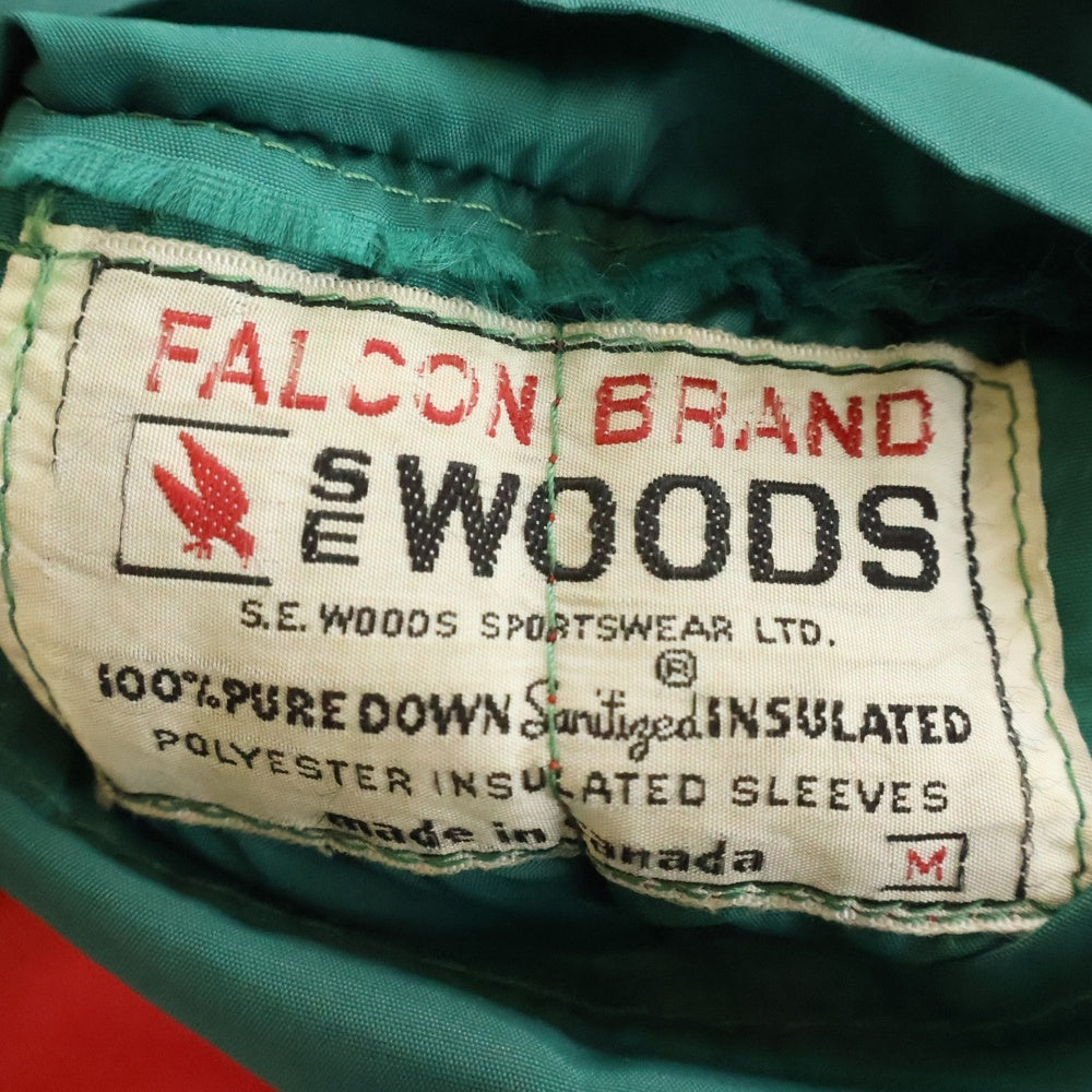 VINTAGE(ヴィンテージ) 50S FALCON BRAND ファルコンブランド SE WOODS LIGHTNING DOUBLE ZIP PUFF RIVERSIBLE JACKET ダブルジップ 中綿 リバーシブル ジャケット グリーン/レッド