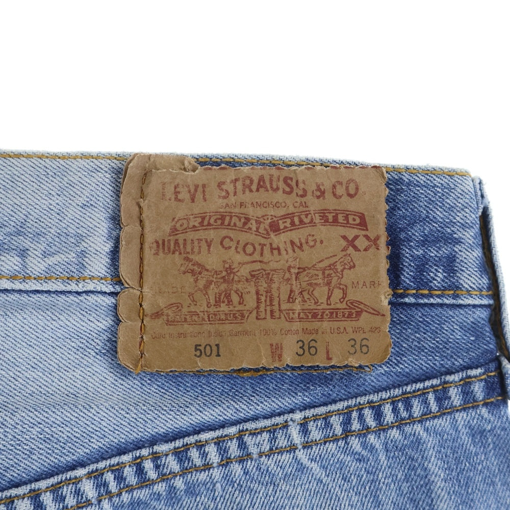Levi's(リーバイス) 90S 501 USA製 ボタン裏刻印555 バレンシア工場 ギャラ入り デニム パンツ インディゴ