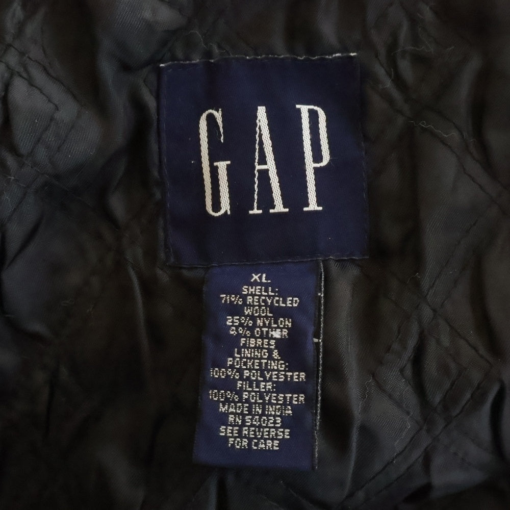 GAP(ギャップ) 00s VINTAGE WOOL ZIPUP JACKET オールド ジップアップウールジャケット キルティング ダークネイビー