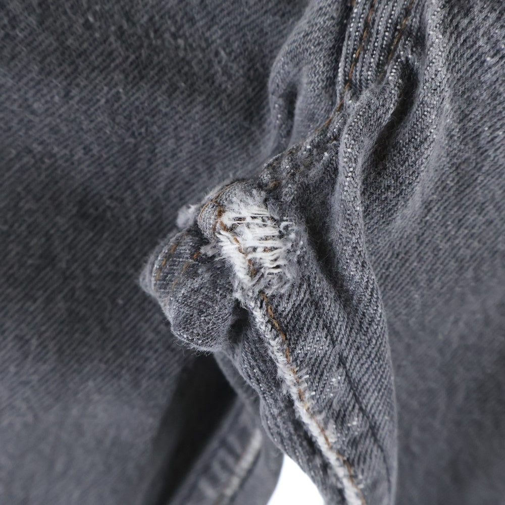 Levi's(リーバイス) 80s 501 先染め ボタン裏653 USA製 スモールe ストレートデニムパンツ ブラック 501-0658
