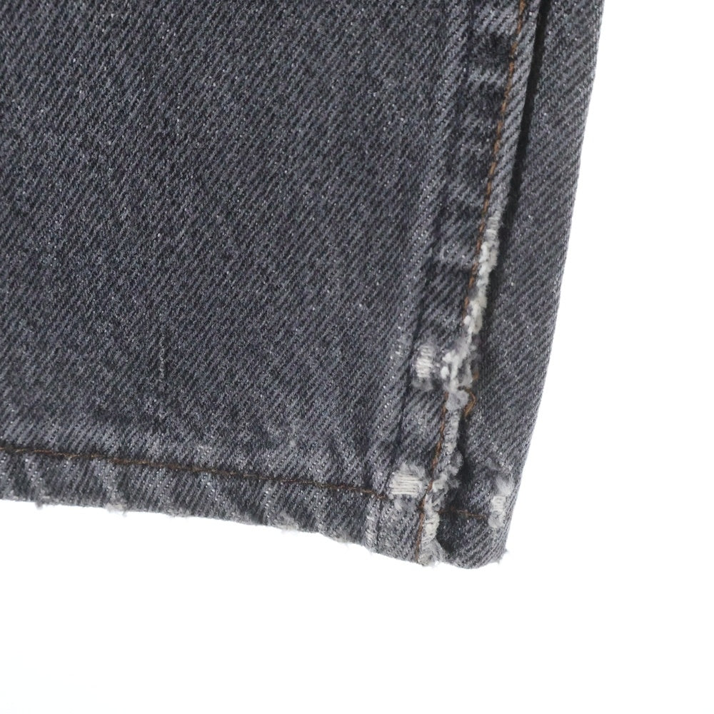 Levi's(リーバイス) 80s 501 先染め ボタン裏653 USA製 スモールe ストレートデニムパンツ ブラック 501-0658