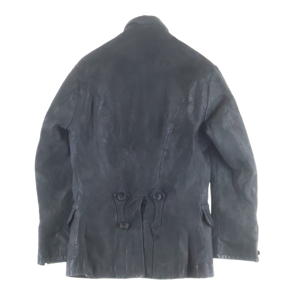 John Galliano(ジョン ガリアーノ) 08AW GOAT LEATHER COAT 山羊 レザー コート ブラック