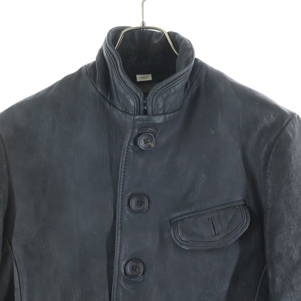 John Galliano(ジョン ガリアーノ) 08AW GOAT LEATHER COAT 山羊 レザー コート ブラック