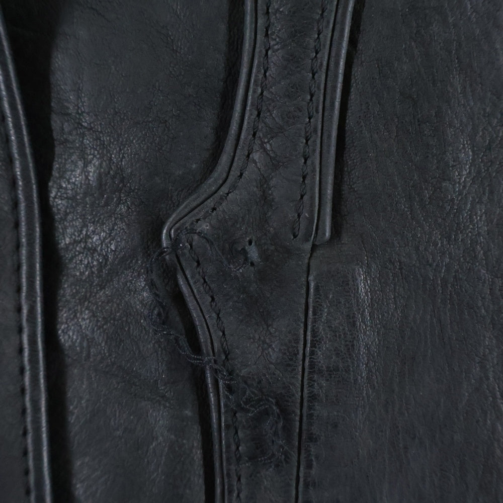 John Galliano(ジョン ガリアーノ) 08AW GOAT LEATHER COAT 山羊 レザー コート ブラック