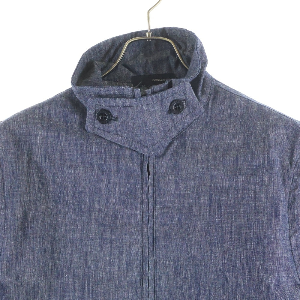 DSQUARED2(ディースクエアード) DENIM SIDE ZIP ANORAK JACKET デニム サイドジップ アノラック ジャケット インディゴ