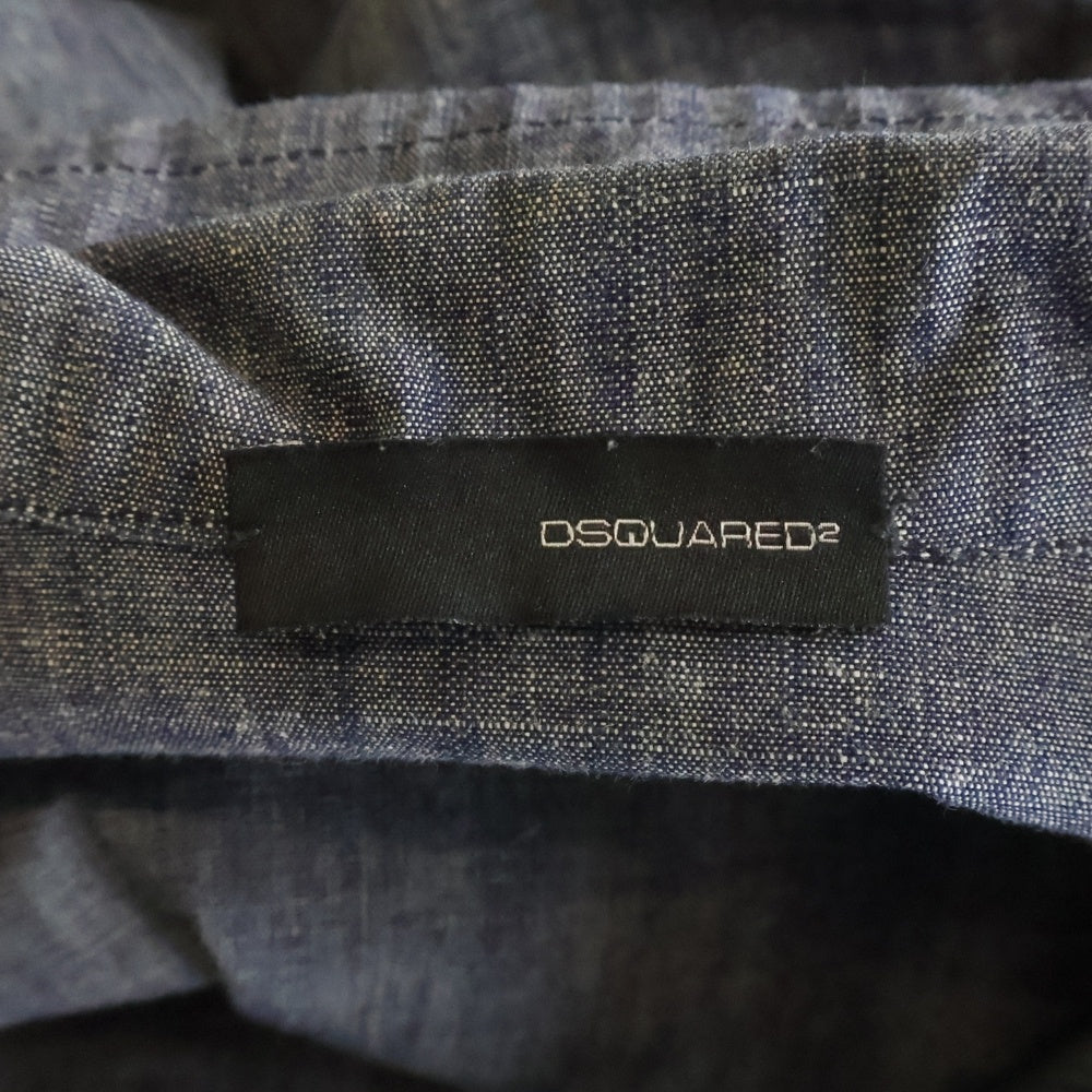 DSQUARED2(ディースクエアード) DENIM SIDE ZIP ANORAK JACKET デニム サイドジップ アノラック ジャケット インディゴ