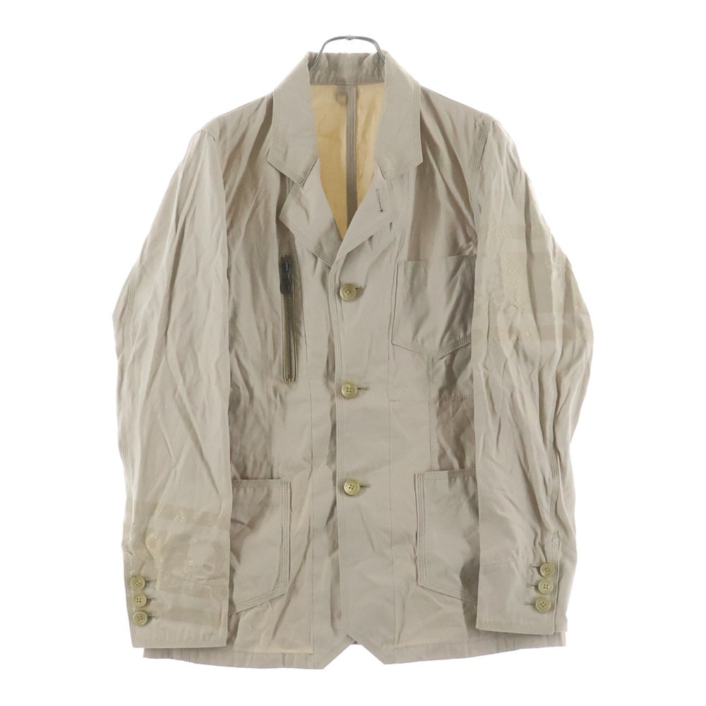 mastermind JAPAN(マスターマインドジャパン) 4B RIRI ZIP SINGLE TAILORED JACKET シングル テーラードジャケット ブラウン/ゴールド MA2-JA01-02-A