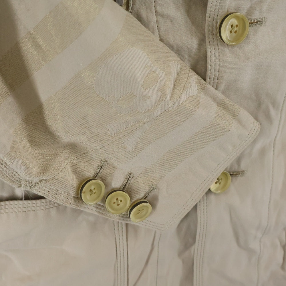 mastermind JAPAN(マスターマインドジャパン) 4B RIRI ZIP SINGLE TAILORED JACKET シングル テーラードジャケット ブラウン/ゴールド MA2-JA01-02-A