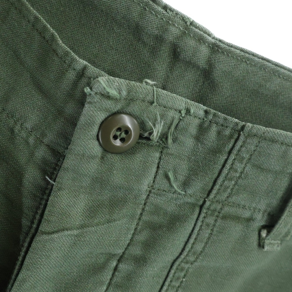VINTAGE(ヴィンテージ) 70s US ARMY OG-107 コットンサテンユーティリティトラウザーズ ベイカーパンツ カーキ