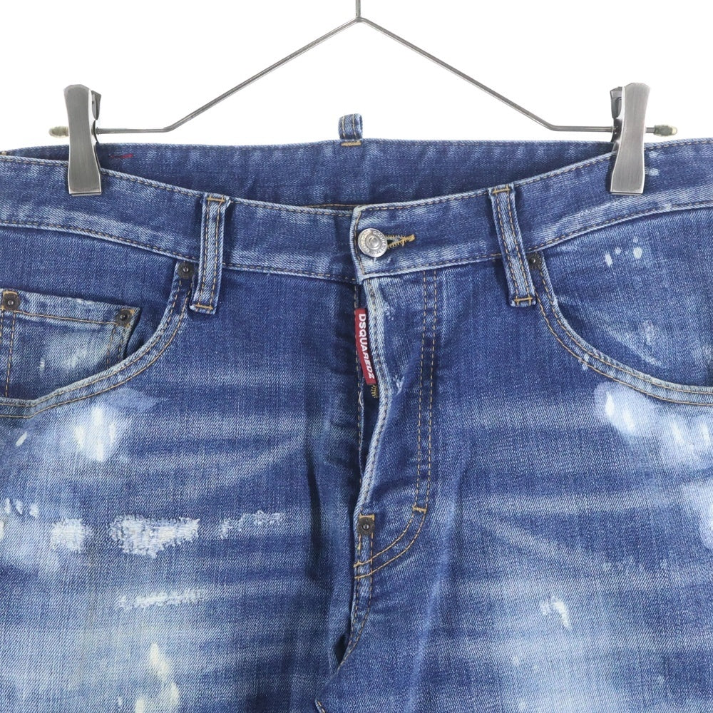 DSQUARED2(ディースクエアード) 20AW DAMAGED SKINNY DENIM PANTS ダメージ加工 スキニー デニムパンツ インディゴ 01PR/2020/2316/1