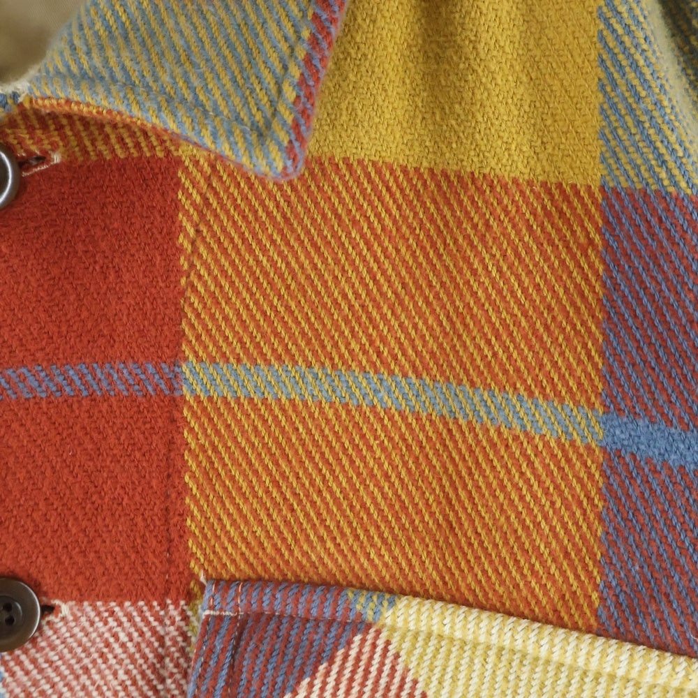 OUTERKNOWN(アウターノウン) FLANNEL CHECK L/S ORGANIC COTTON SHIRT フランネル オーガニックコットン 長袖 チェックシャツ レッド/オレンジ/ブルー