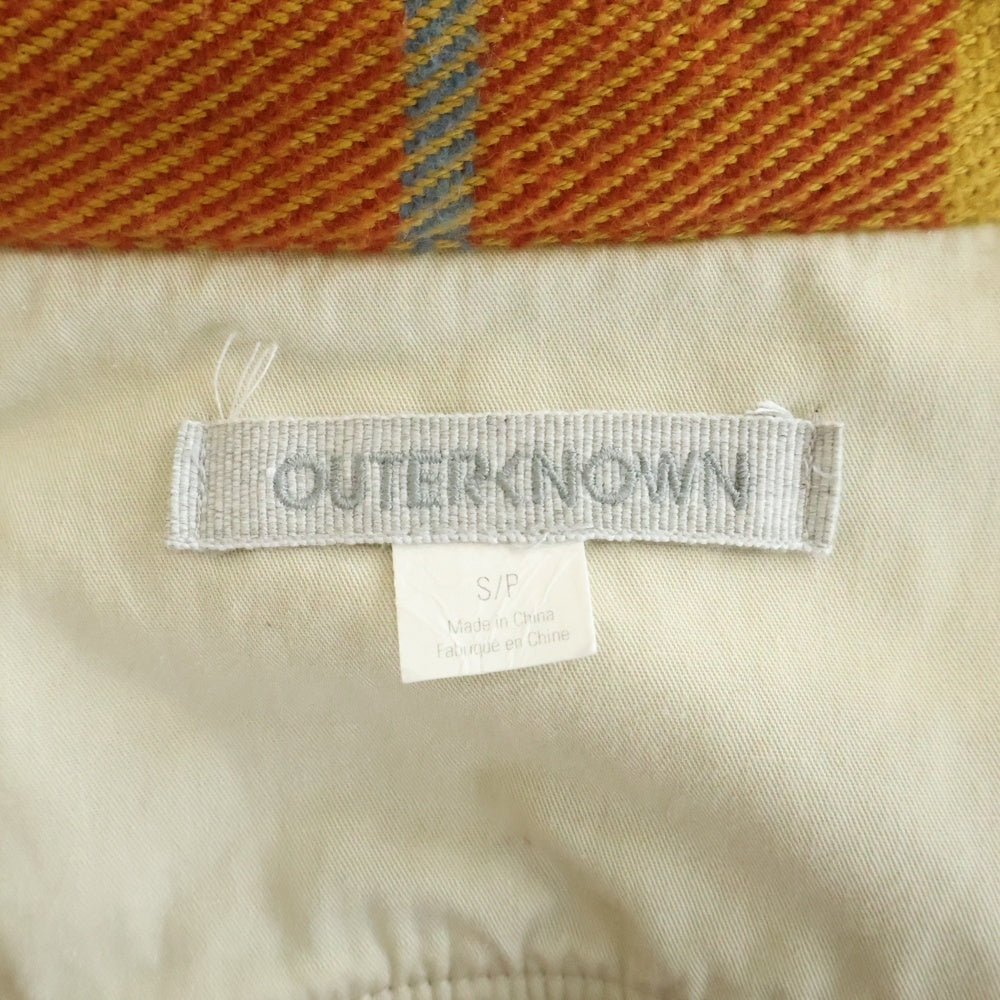 OUTERKNOWN(アウターノウン) FLANNEL CHECK L/S ORGANIC COTTON SHIRT フランネル オーガニックコットン 長袖 チェックシャツ レッド/オレンジ/ブルー