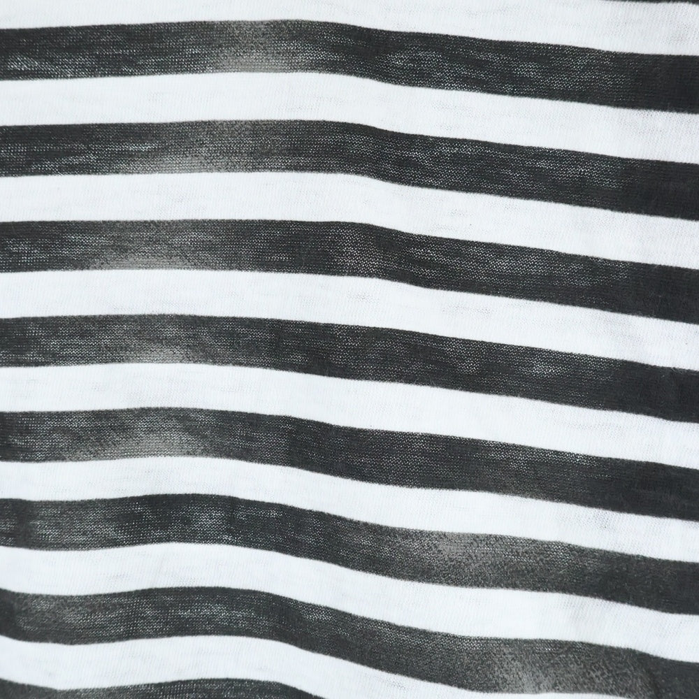 MINEDENIM(マインデニム) BORDER L/S T-SHIRTS ボーダー 長袖Tシャツ カットソー 2309-6002-07-L2 ブラック/ホワイト