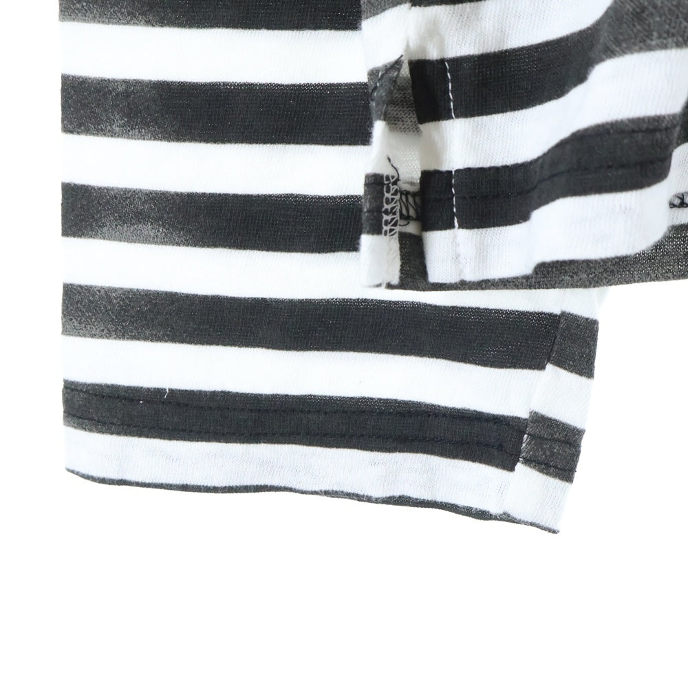 MINEDENIM(マインデニム) BORDER L/S T-SHIRTS ボーダー 長袖Tシャツ カットソー 2309-6002-07-L2 ブラック/ホワイト