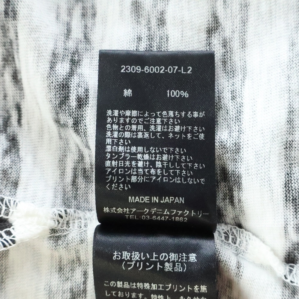 MINEDENIM(マインデニム) BORDER L/S T-SHIRTS ボーダー 長袖Tシャツ カットソー 2309-6002-07-L2 ブラック/ホワイト