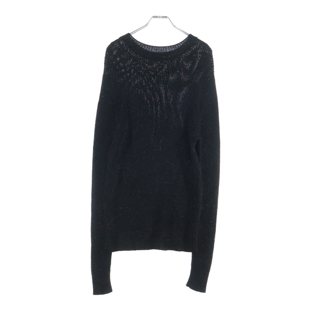 SAINT LAURENT PARIS(サンローランパリ) 19AW LUREX SWEATER KNIT ラメ ニットセーター ブラック/シルバー 2019 604905