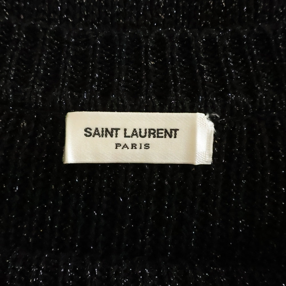 SAINT LAURENT PARIS(サンローランパリ) 19AW LUREX SWEATER KNIT ラメ ニットセーター ブラック/シルバー 2019 604905