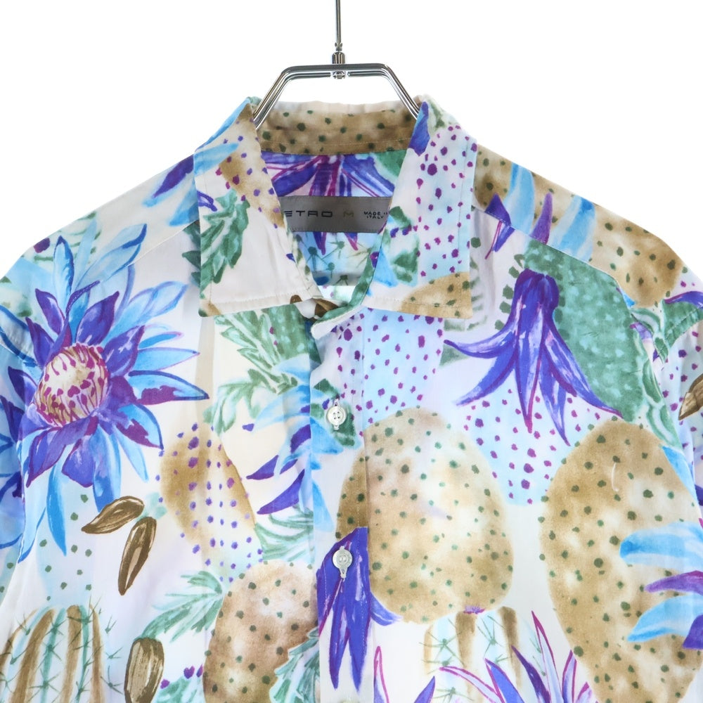 ETRO(エトロ) FLOWER ALL PATTERN L/S SHIRT イタリア製 花 総柄 長袖シャツ マルチカラー