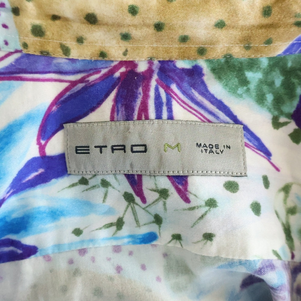 ETRO(エトロ) FLOWER ALL PATTERN L/S SHIRT イタリア製 花 総柄 長袖シャツ マルチカラー