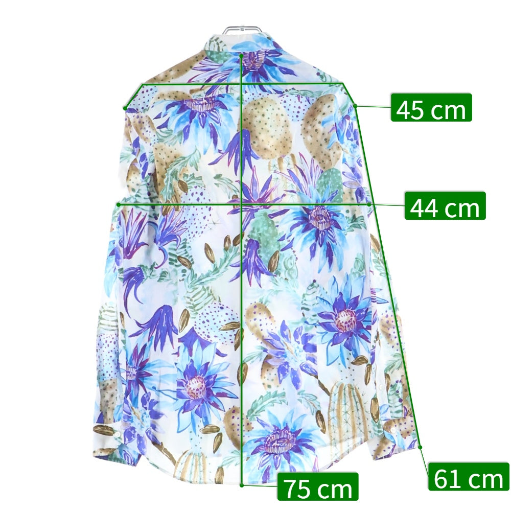 ETRO(エトロ) FLOWER ALL PATTERN L/S SHIRT イタリア製 花 総柄 長袖シャツ マルチカラー