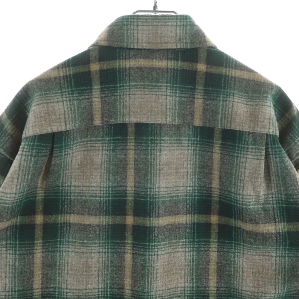 PENDLETON(ペンドルトン) 90S OMBRE CHECK L/S WOOL BOARD LODGE SHIRT オンブレチェック 長袖 ウール ボード シャツ カーキ/イエロー/ブラウン