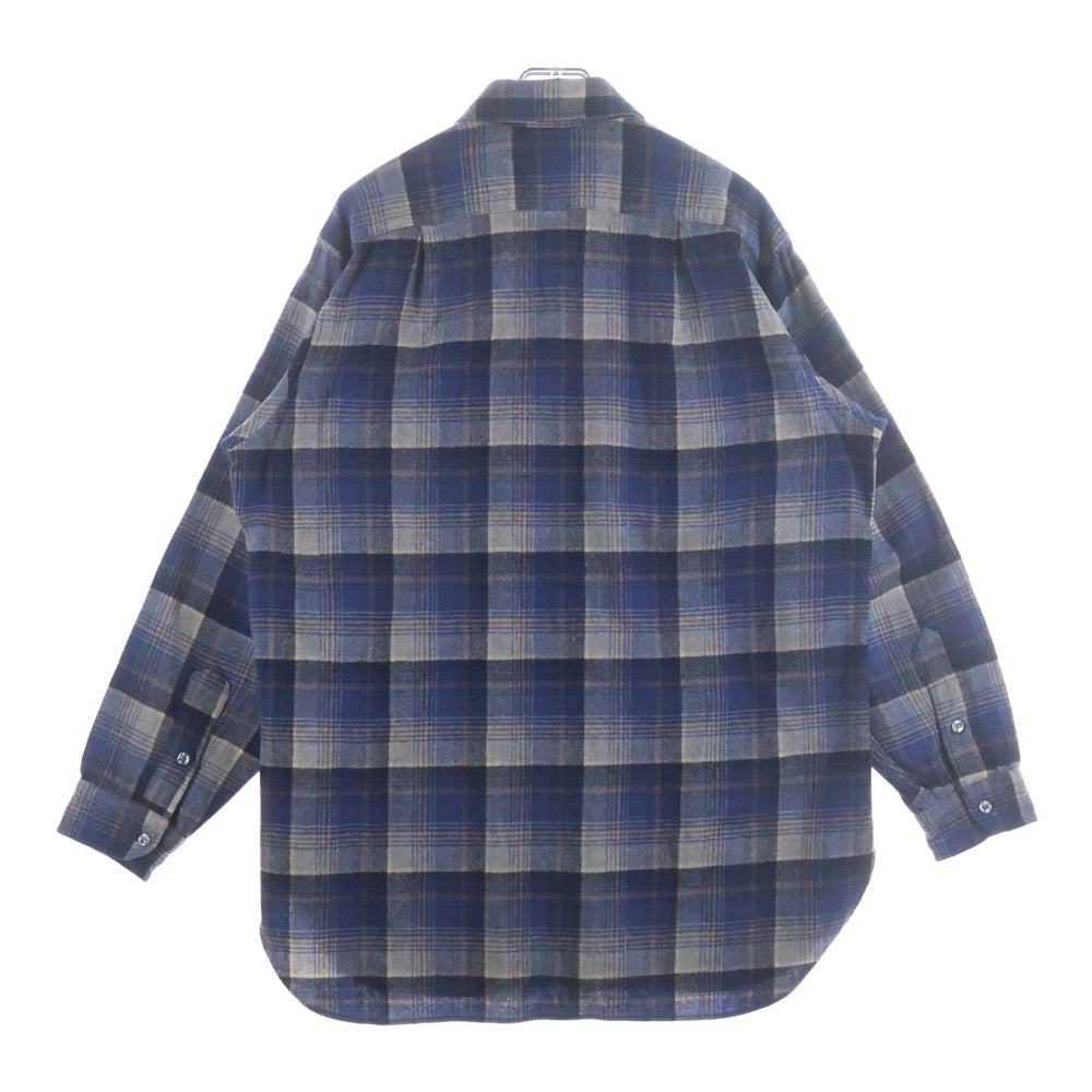 PENDLETON(ペンドルトン) 70S CHECK L/S WOOL BOARD SHIRT USA製 チェック 長袖 ウール ボード シャツ ネイビー/ベージュ/オレンジ
