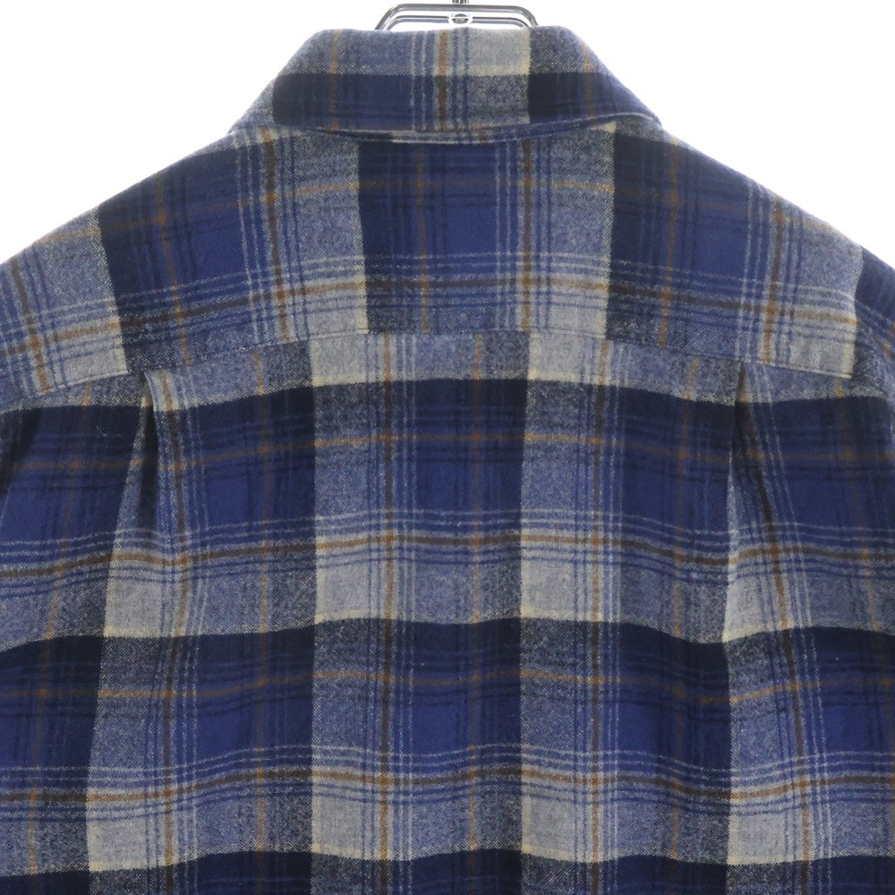 PENDLETON(ペンドルトン) 70S CHECK L/S WOOL BOARD SHIRT USA製 チェック 長袖 ウール ボード シャツ ネイビー/ベージュ/オレンジ